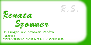 renata szommer business card